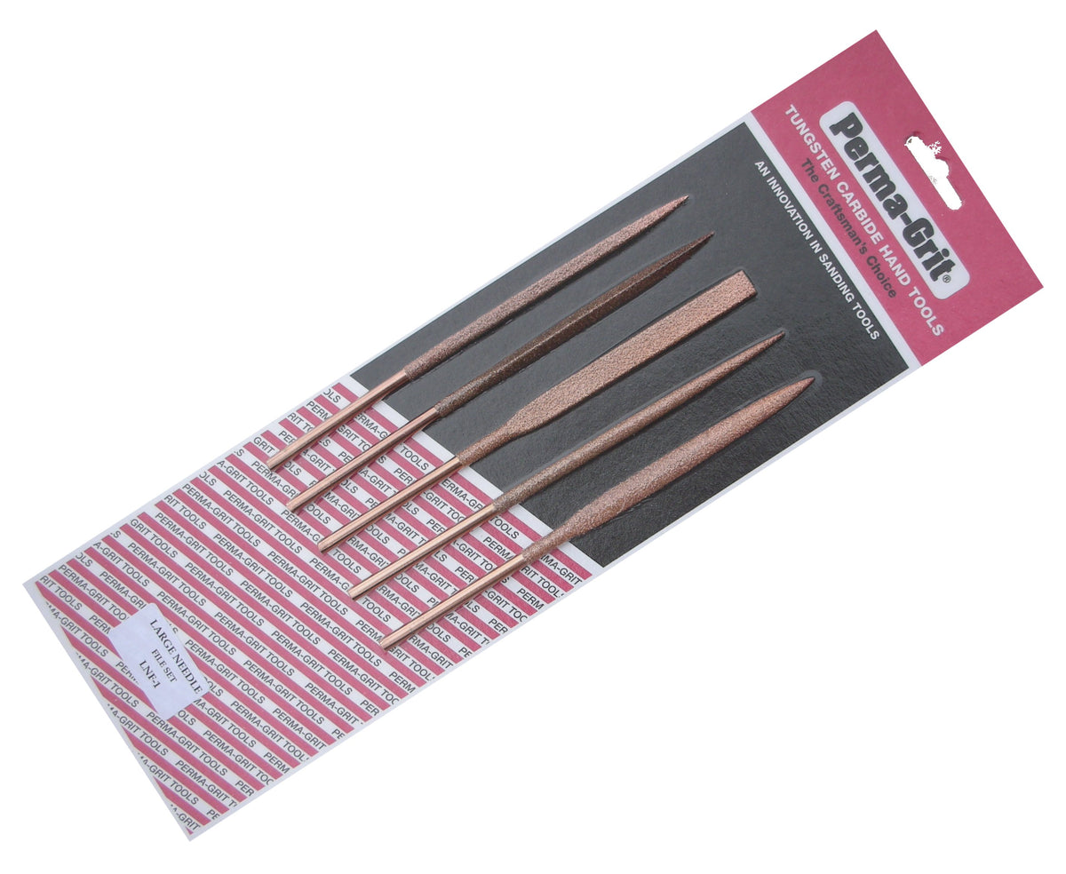 SET OF 5 Large Needle Files 18cm LNF-1